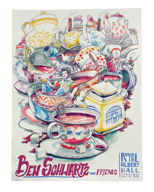 Ben Schwartz Teacup Poster - Signed