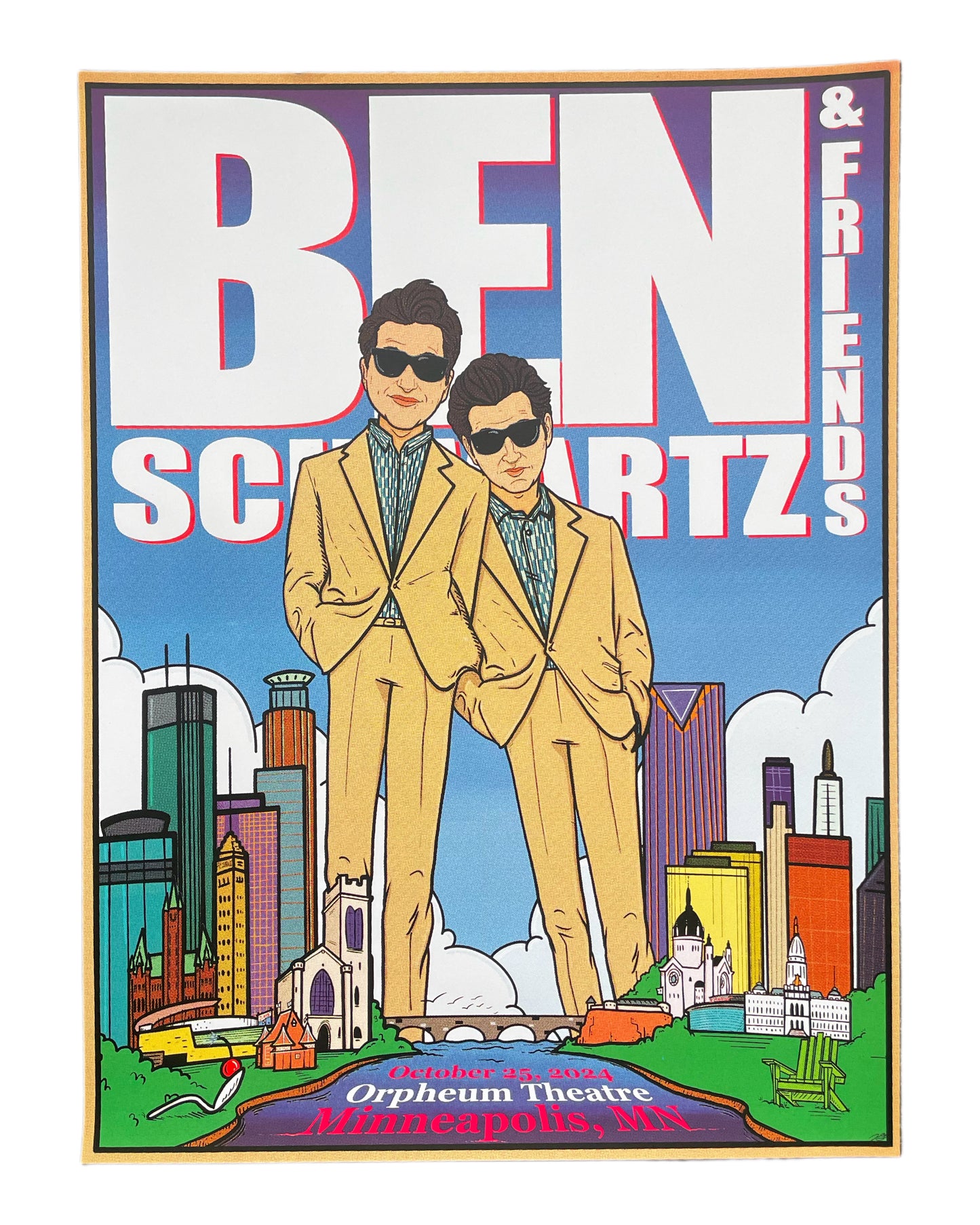 Ben Schwartz & Friends - Orpheum Theater Poster - Not Signed