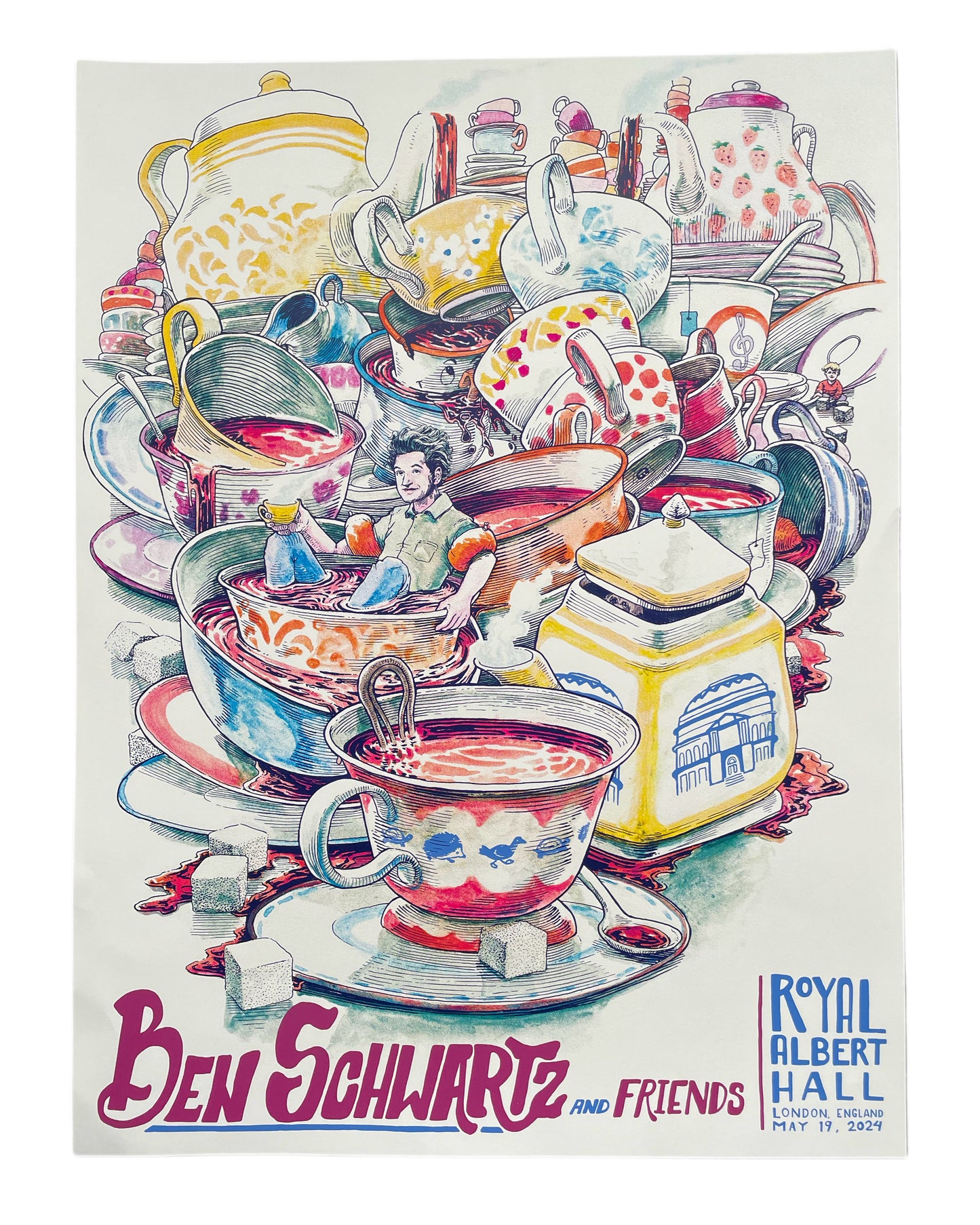 Ben Schwartz Teacup Poster - Not Signed