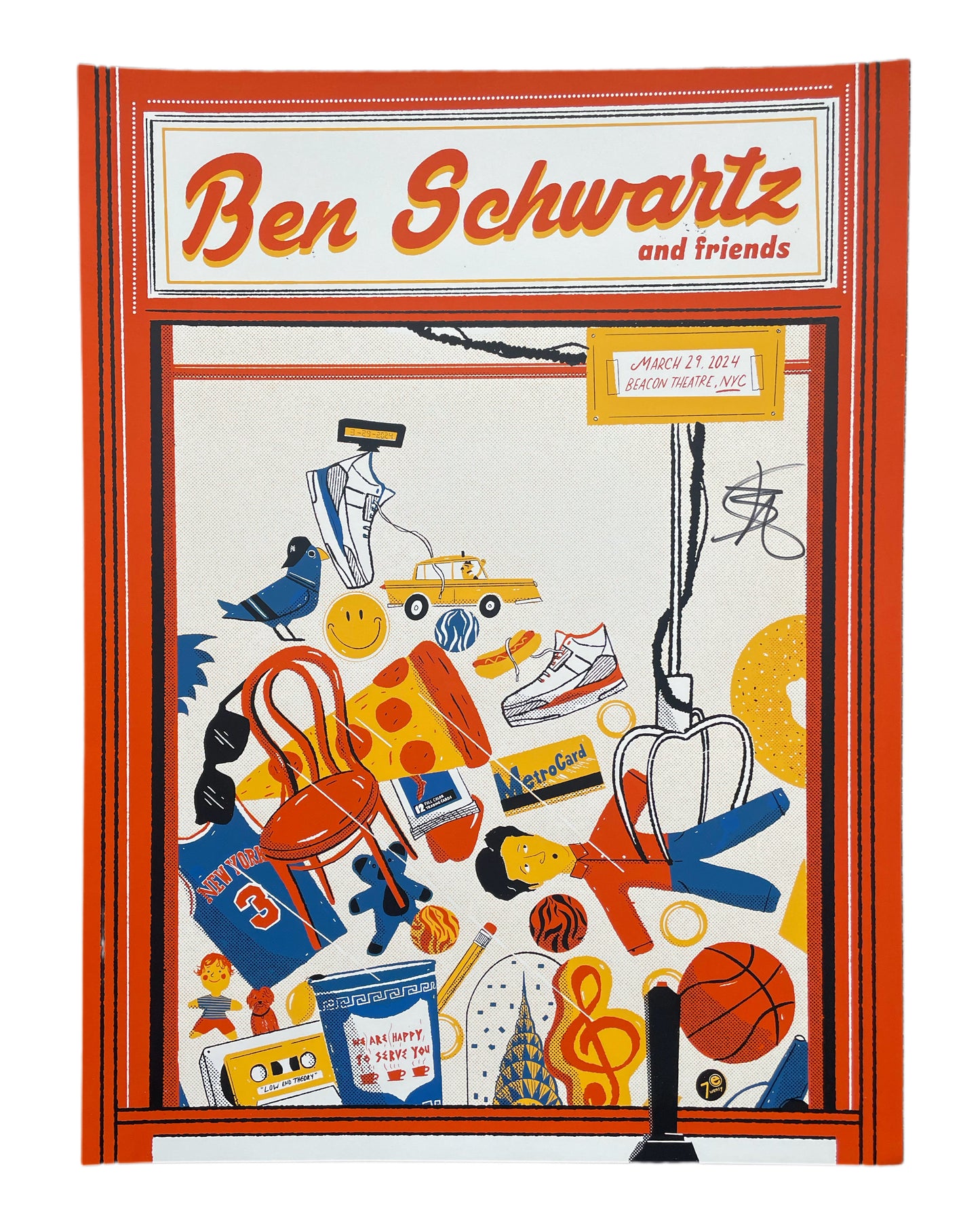 Ben Schwartz & Friends Beacon Theatre NY Poster - Signed