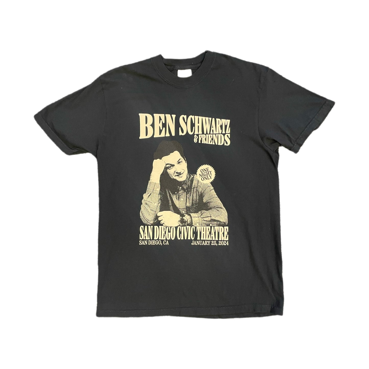 One Night Only Tee, San Diego CA  - Black